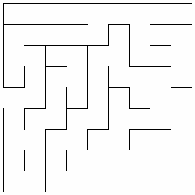 A simple 9x9 maze.